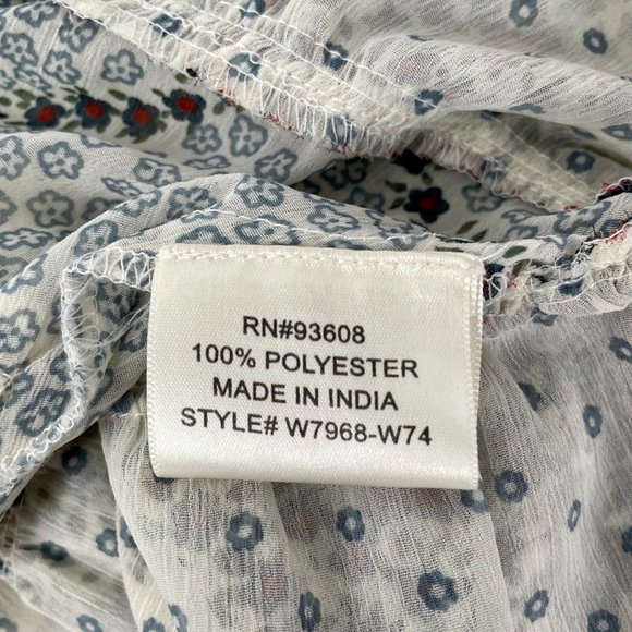 Willow & Clay Flowy Lightweight Tank Top Boho Beading Floral, Size M - Picture 10 of 10